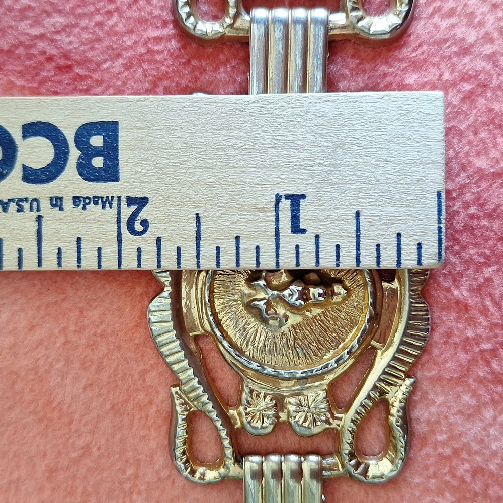 🦁Harwill NY rare lion vintage metal belt with clip and chain - Picture 15 of 15